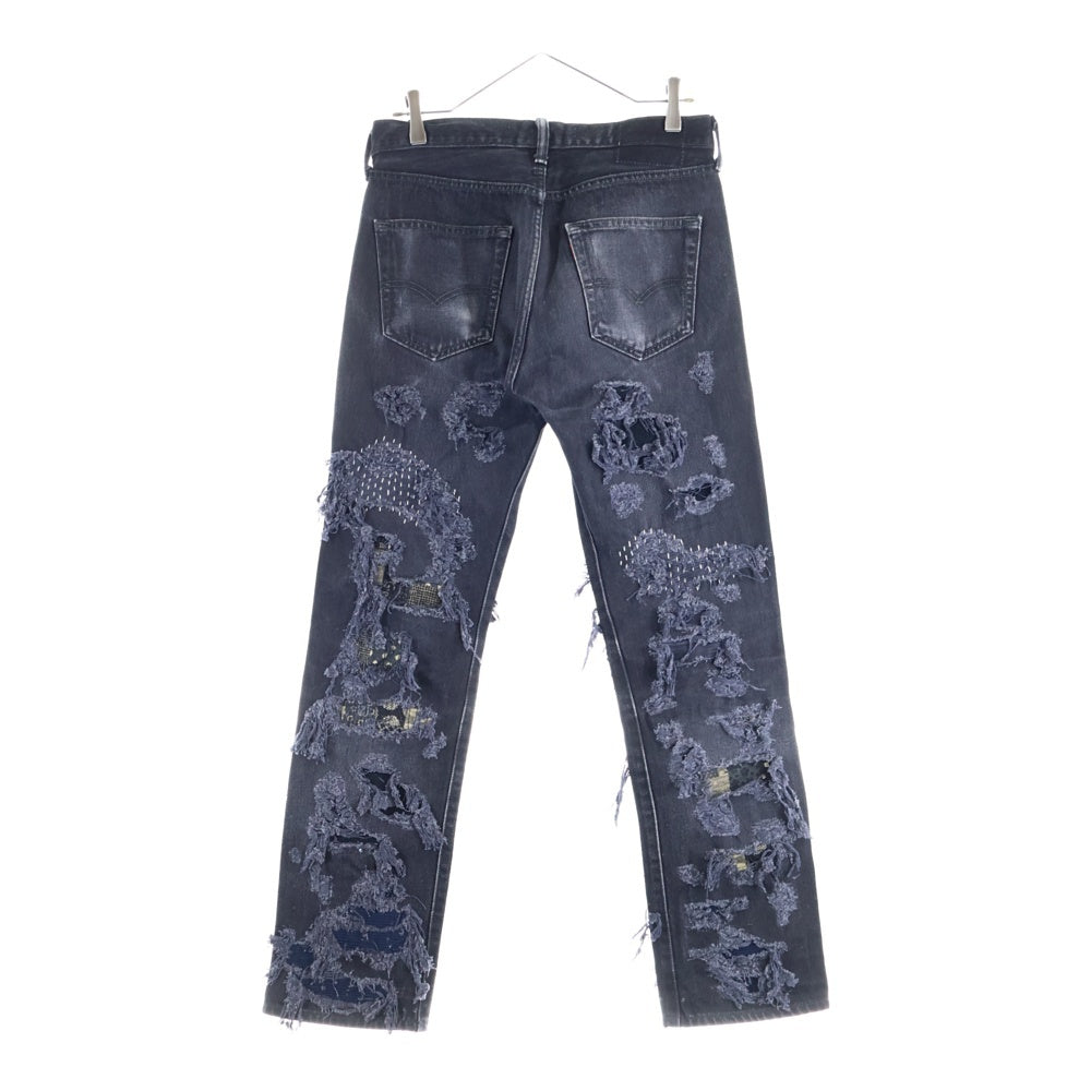 Innocence NYC(イノセンス) DESTROY DENIM PANTS デストロイ ダメージ加工 デニムパンツ インディゴ INSKDM01