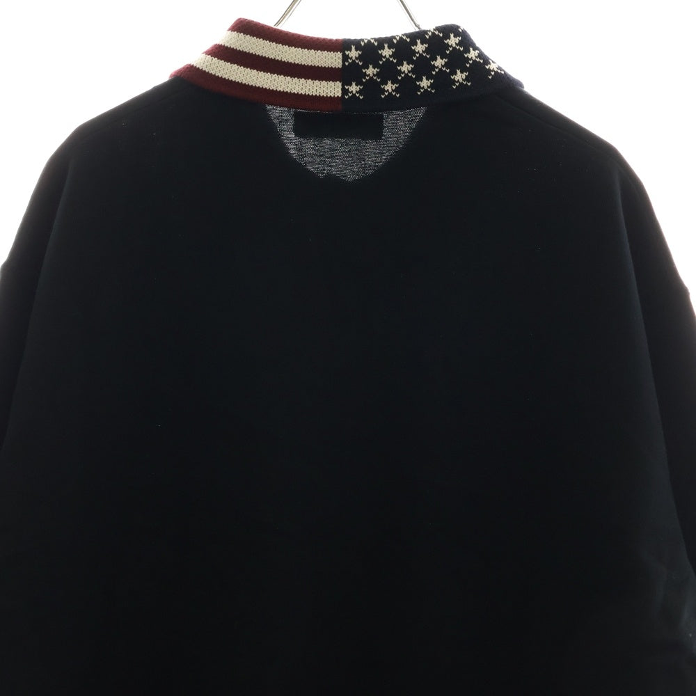 TOMMY HILFIGER(トミーヒルフィガー) HCM KNITTED FLAG COLLAR POLO ニット 半袖ポロシャツ カットソー ブラック