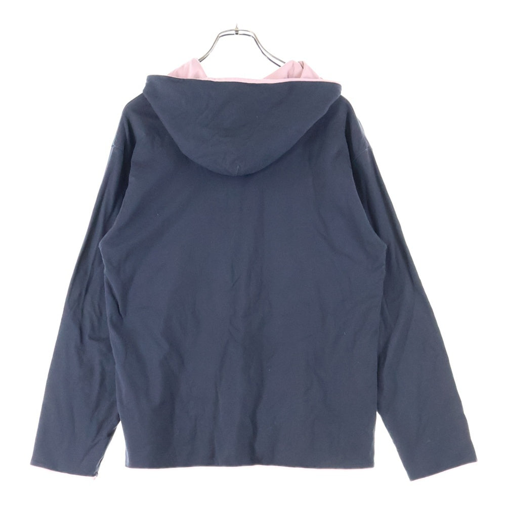 Needles(ニードルス) 23AW L/S Reversible Hoody パピヨン バタフライプリント リバーシブル スウェット プルオーバーパーカー グレー/ピンク NS268