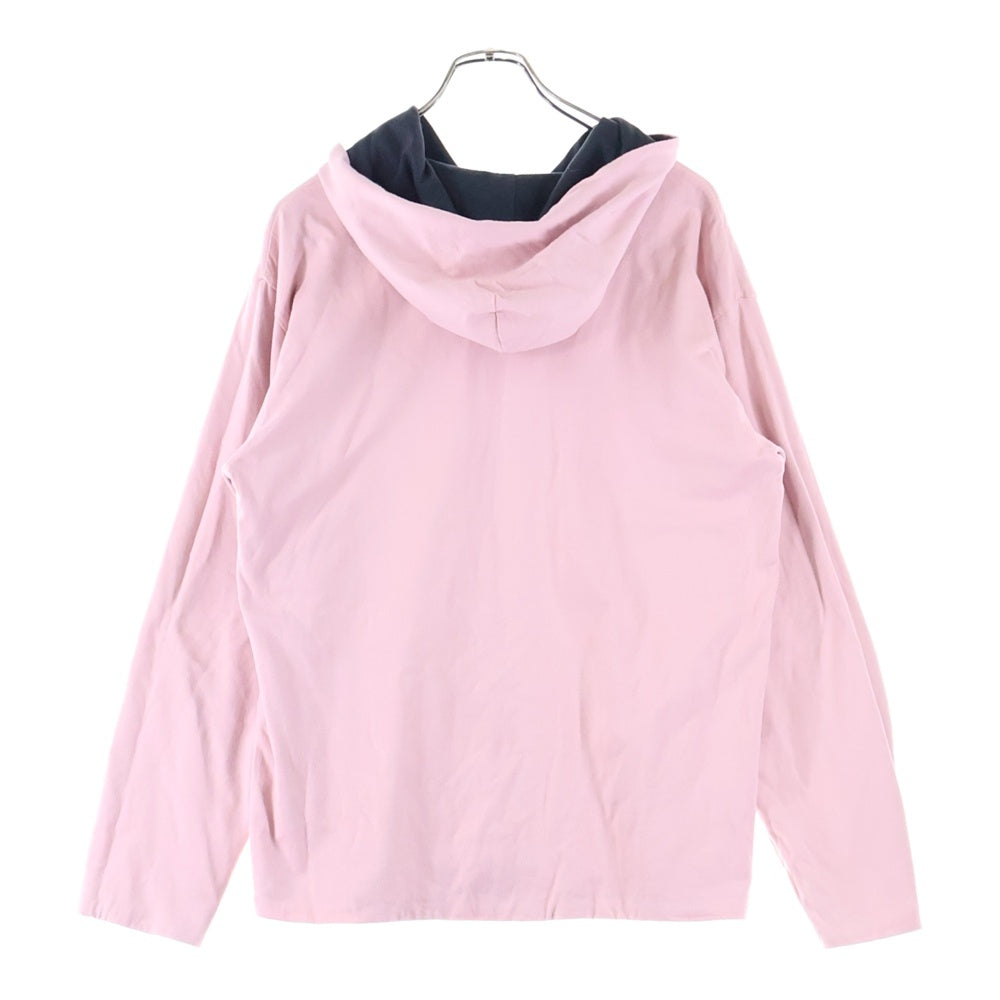 Needles(ニードルス) 23AW L/S Reversible Hoody パピヨン バタフライプリント リバーシブル スウェット プルオーバーパーカー グレー/ピンク NS268