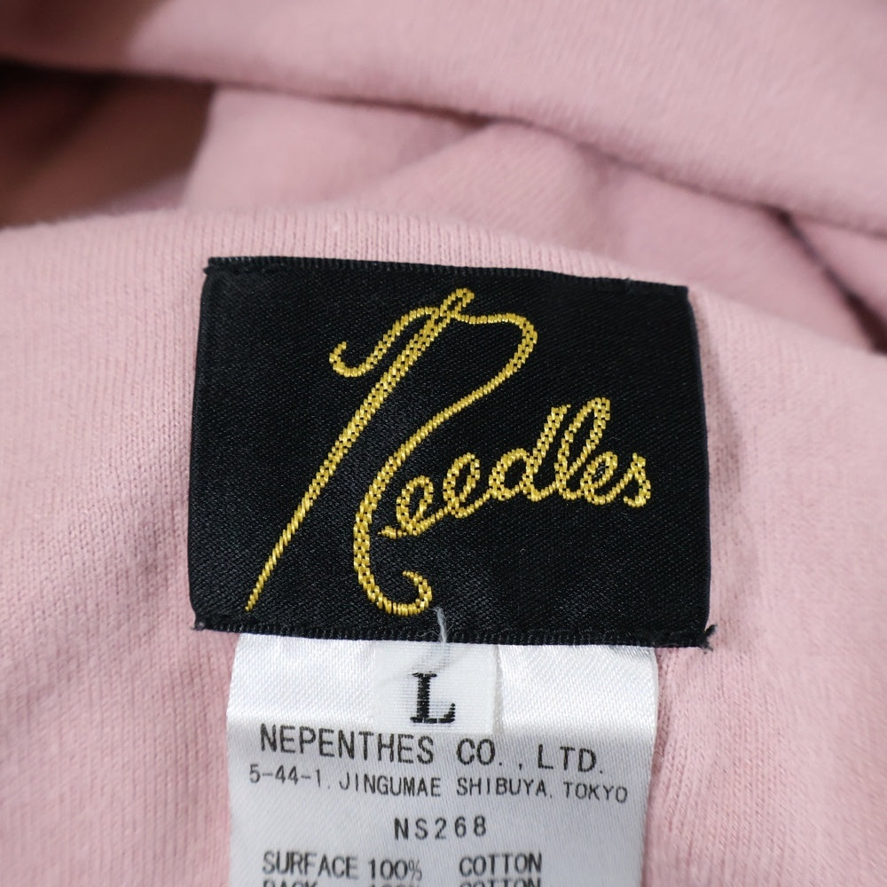 Needles(ニードルス) 23AW L/S Reversible Hoody パピヨン バタフライプリント リバーシブル スウェット プルオーバーパーカー グレー/ピンク NS268