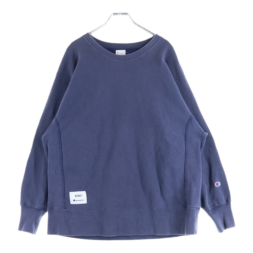 WTAPS(ダブルタップス) 21AW ×champion REVERSE WEAVE チャンピオン リバースウィーブ スウェットシャツ クルーネックトレーナー ネイビー C8-T016