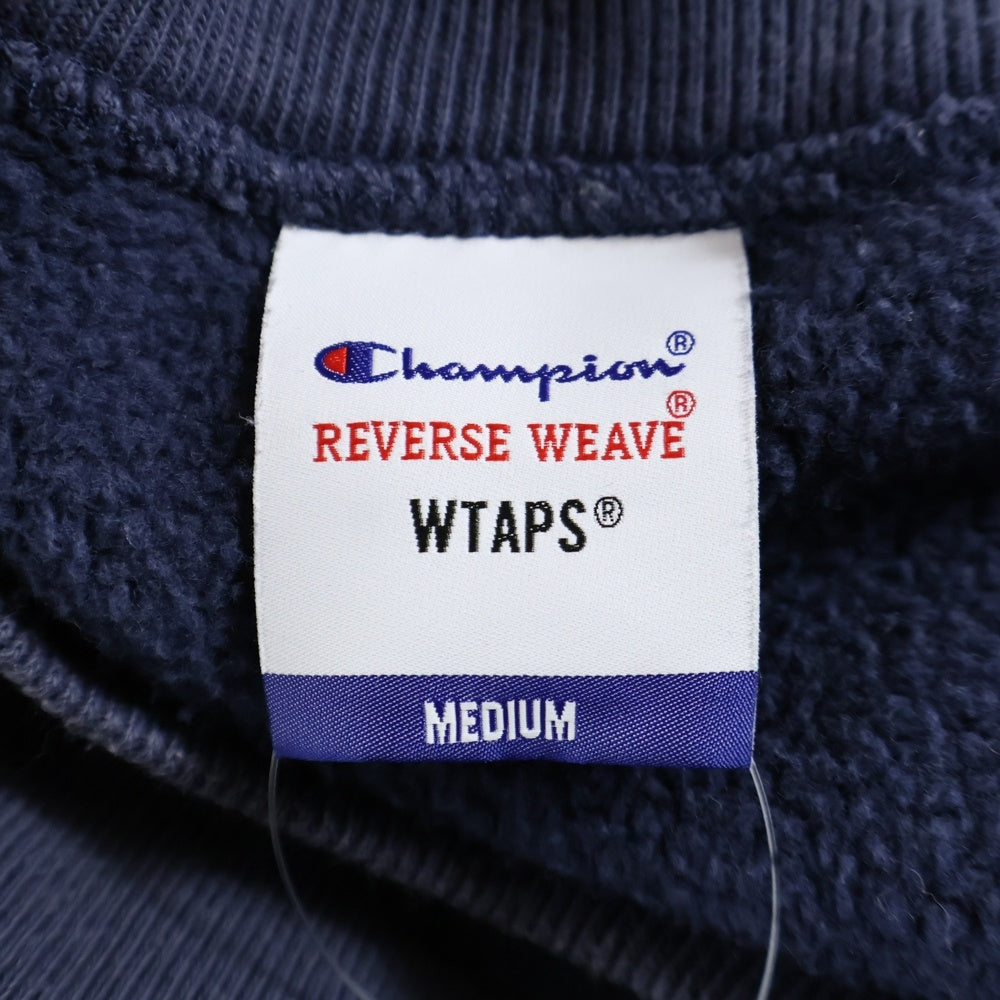 WTAPS(ダブルタップス) 21AW ×champion REVERSE WEAVE チャンピオン リバースウィーブ スウェットシャツ クルーネックトレーナー ネイビー C8-T016