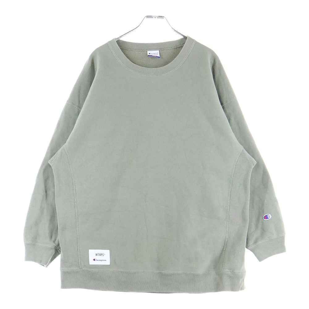 WTAPS(ダブルタップス) 21AW ×champion REVERSE WEAVE チャンピオン リバースウィーブ スウェットシャツ クルーネックトレーナー カーキ C8-U037