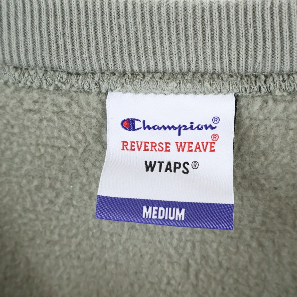 WTAPS(ダブルタップス) 21AW ×champion REVERSE WEAVE チャンピオン リバースウィーブ スウェットシャツ クルーネックトレーナー カーキ C8-U037