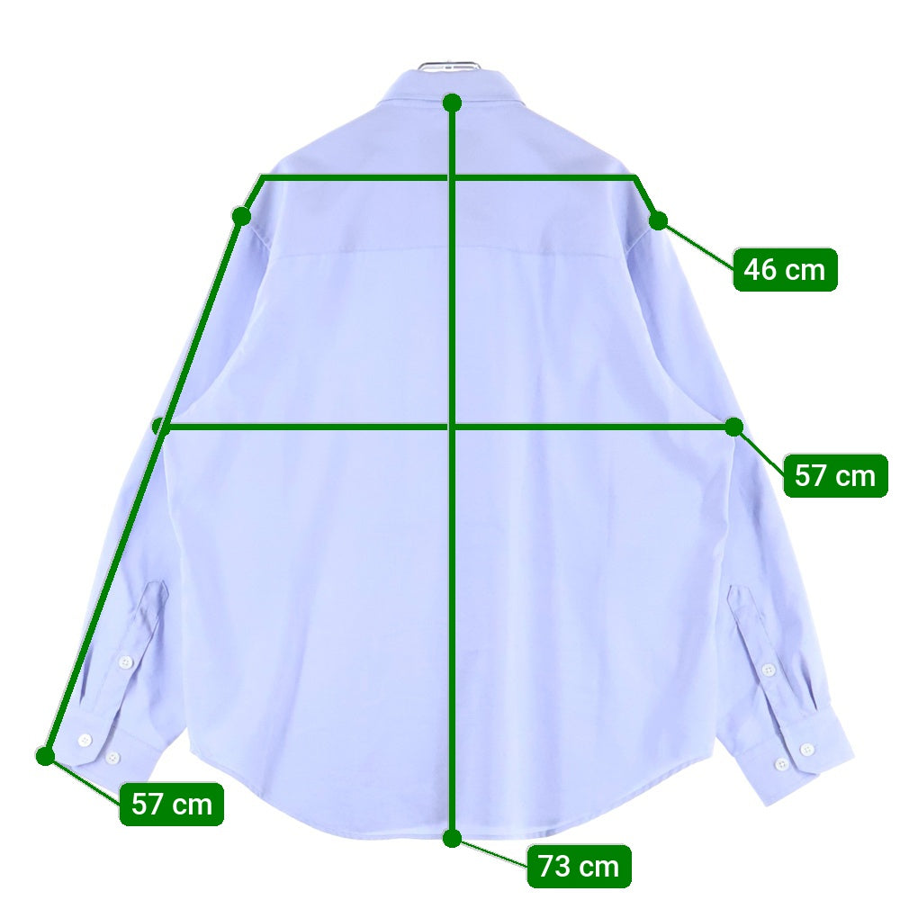 WTAPS(ダブルタップス) 24SS LS POLY OXFORD ロングスリーブ オックスフォード長袖シャツ ブルー 241TQDT-SHM02