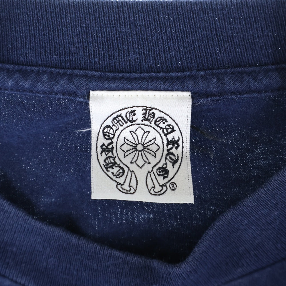 CHROME HEARTS(クロムハーツ) OLD STAR CH PLUS L/S TEE オールド スター フローラル インテレクチュアルギャラリー クルーネック ロングスリーブ 長袖Tシャツ カットソー ネイビー