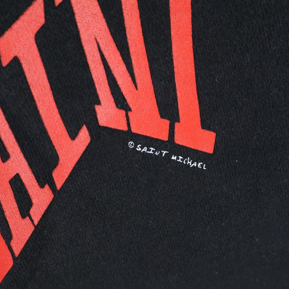 SAINT MICHAEL(セントマイケル) 21SS Sweat Shorts Logo フロントロゴ スウェットショーツ ハーフパンツ ブラック SM-S21-0000-038