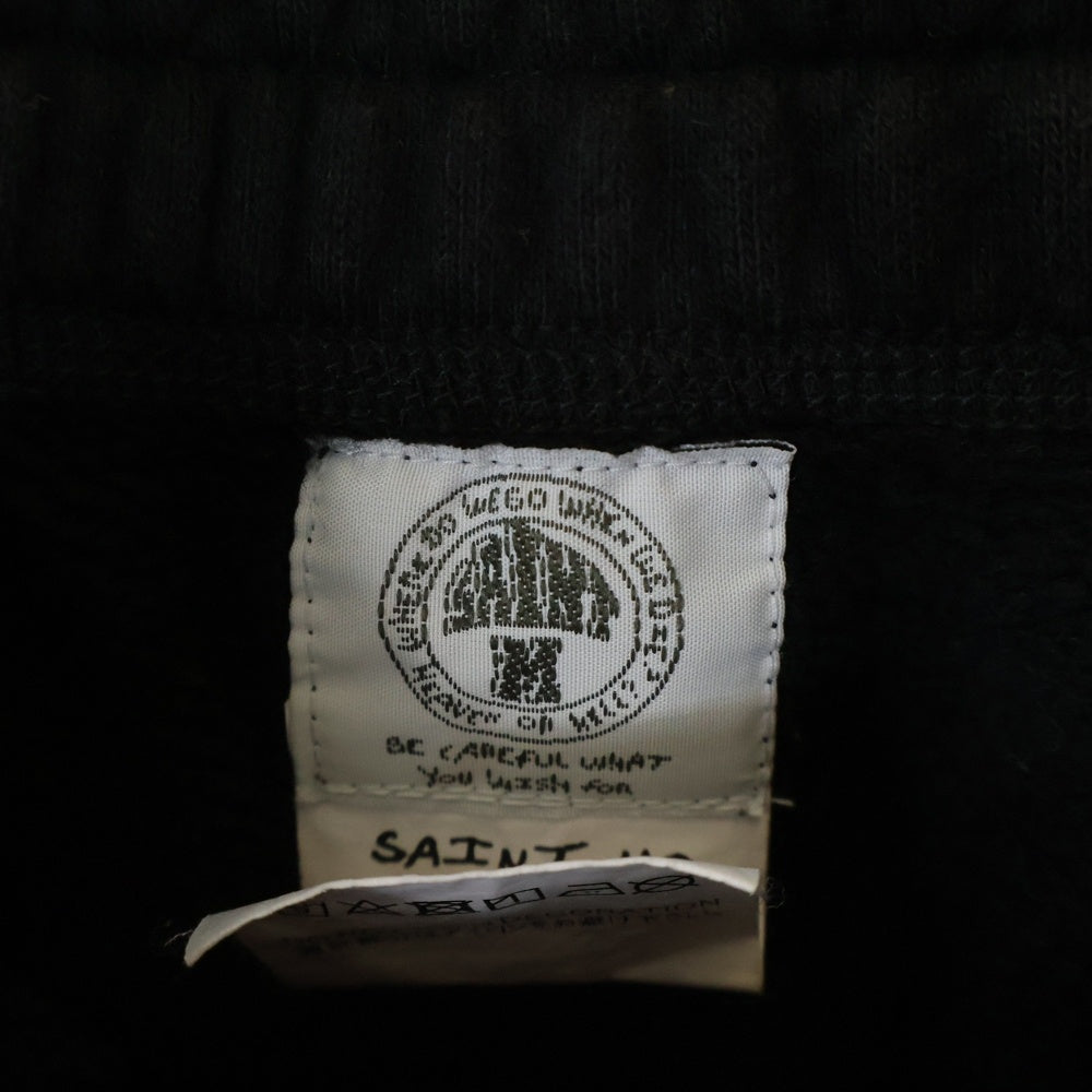 SAINT MICHAEL(セントマイケル) 21SS Sweat Shorts Logo フロントロゴ スウェットショーツ ハーフパンツ ブラック SM-S21-0000-038