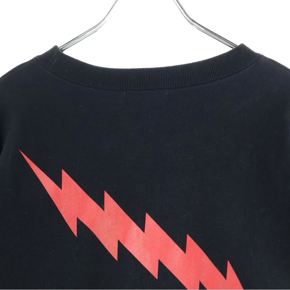 CUT RATE(カットレイト) 21SS OHIO LOGO CREW SWEAT クルーネック スウェット フロントロゴ ブラック CR-21SS019