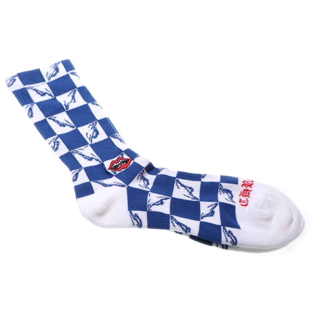 CHROME HEARTS(クロムハーツ) MATTY BOY 99 EYES ソックス 靴下 ホワイト/ブルー