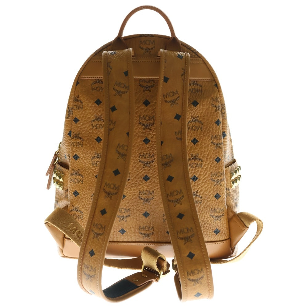 MCM(エム シー エム) ヴィセトス サイドスタッズ レザーバックパック リュック ブラウン MMK7AVE99CO001 11281904