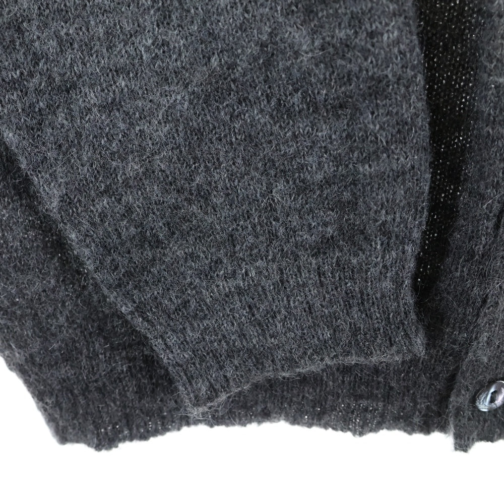 FRED PERRY(フレッドペリー) ブランド刺繍ロゴ アクリル カーディガン グレー