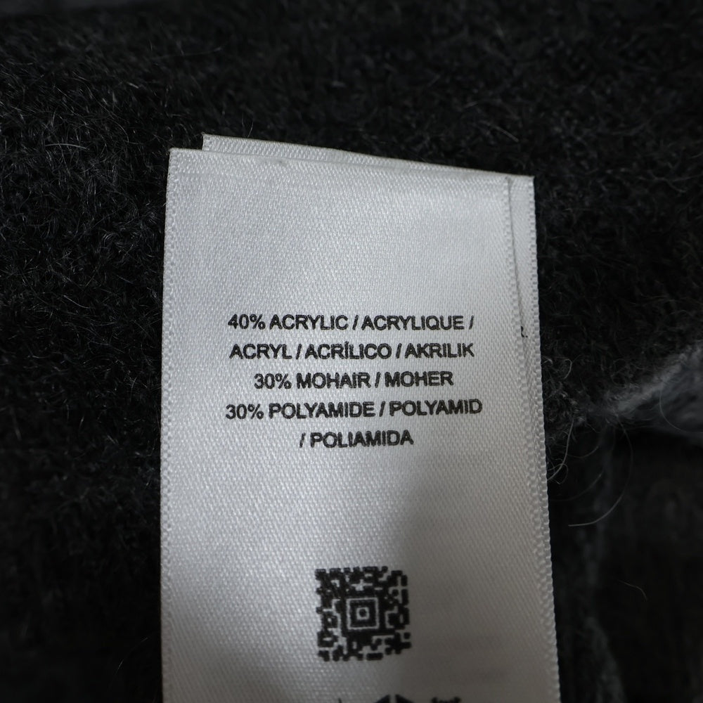 FRED PERRY(フレッドペリー) ブランド刺繍ロゴ アクリル カーディガン グレー