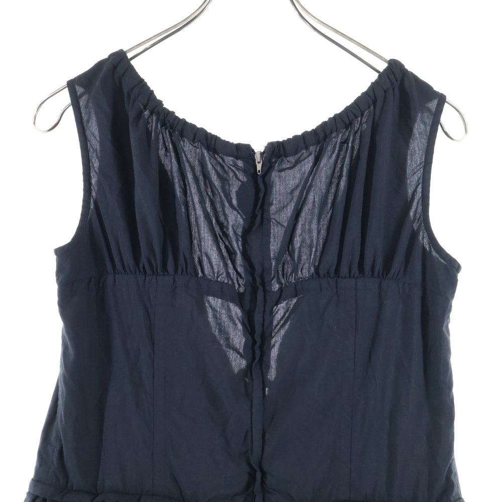 COMME des GARCONS COMME des GARCONS(コムデギャルソンコムデギャルソン) 18SS ギャザー ノースリーブ ロングワンピース ブラック レディース RA-A002