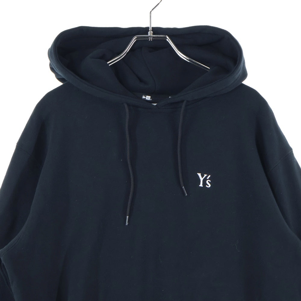 Y's(ワイズ) ×NEW ERA ニューエラ 刺繍ロゴ プルオーバーパーカー フーディー ブラック YE-T74-956