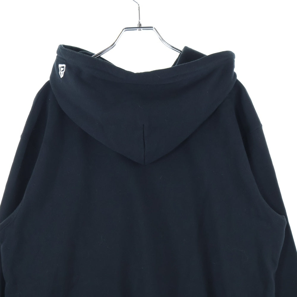 Y's(ワイズ) ×NEW ERA ニューエラ 刺繍ロゴ プルオーバーパーカー フーディー ブラック YE-T74-956