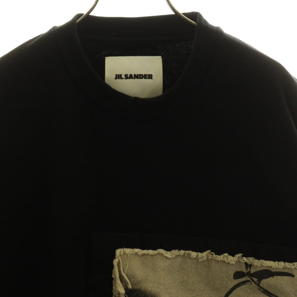 JIL SANDER(ジルサンダー) SWEATSHIRT CN LS クルーネックトレーナー スウェット ブラック JSMT707058