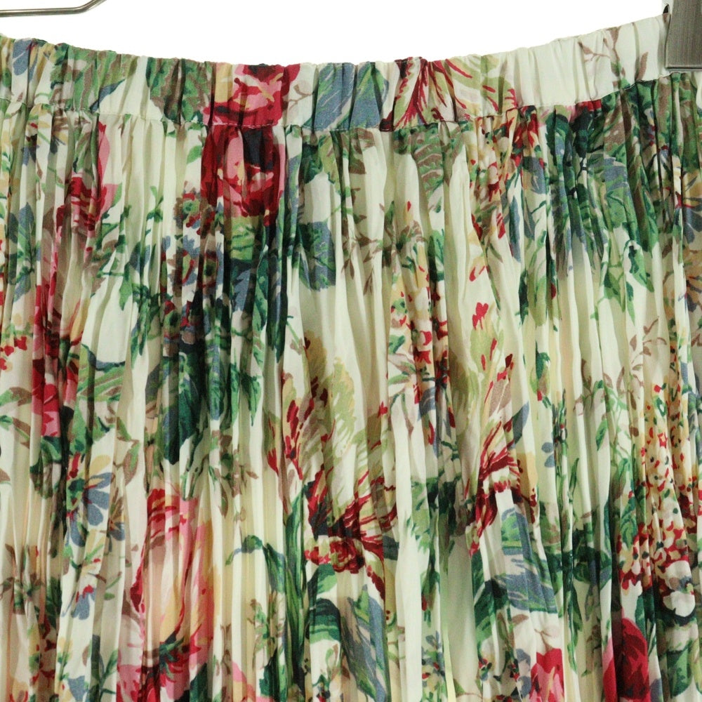 JUNYA WATANABE COMME des GARCONS(ジュンヤワタナベ コムデギャルソン) 18AW フラワープリント プリーツスカート ホワイト/マルチカラー レディース JB-S001