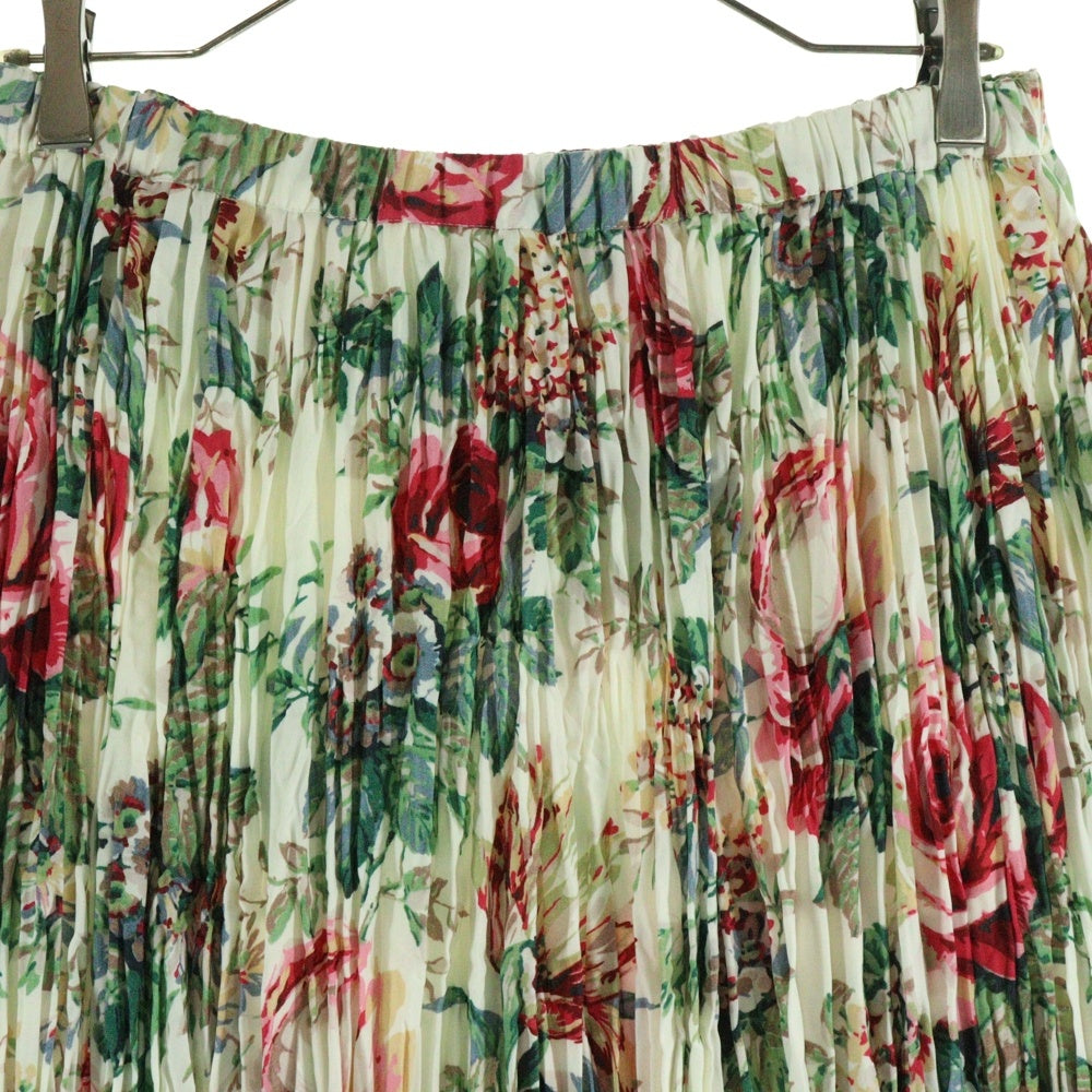 JUNYA WATANABE COMME des GARCONS(ジュンヤワタナベ コムデギャルソン) 18AW フラワープリント プリーツスカート ホワイト/マルチカラー レディース JB-S001