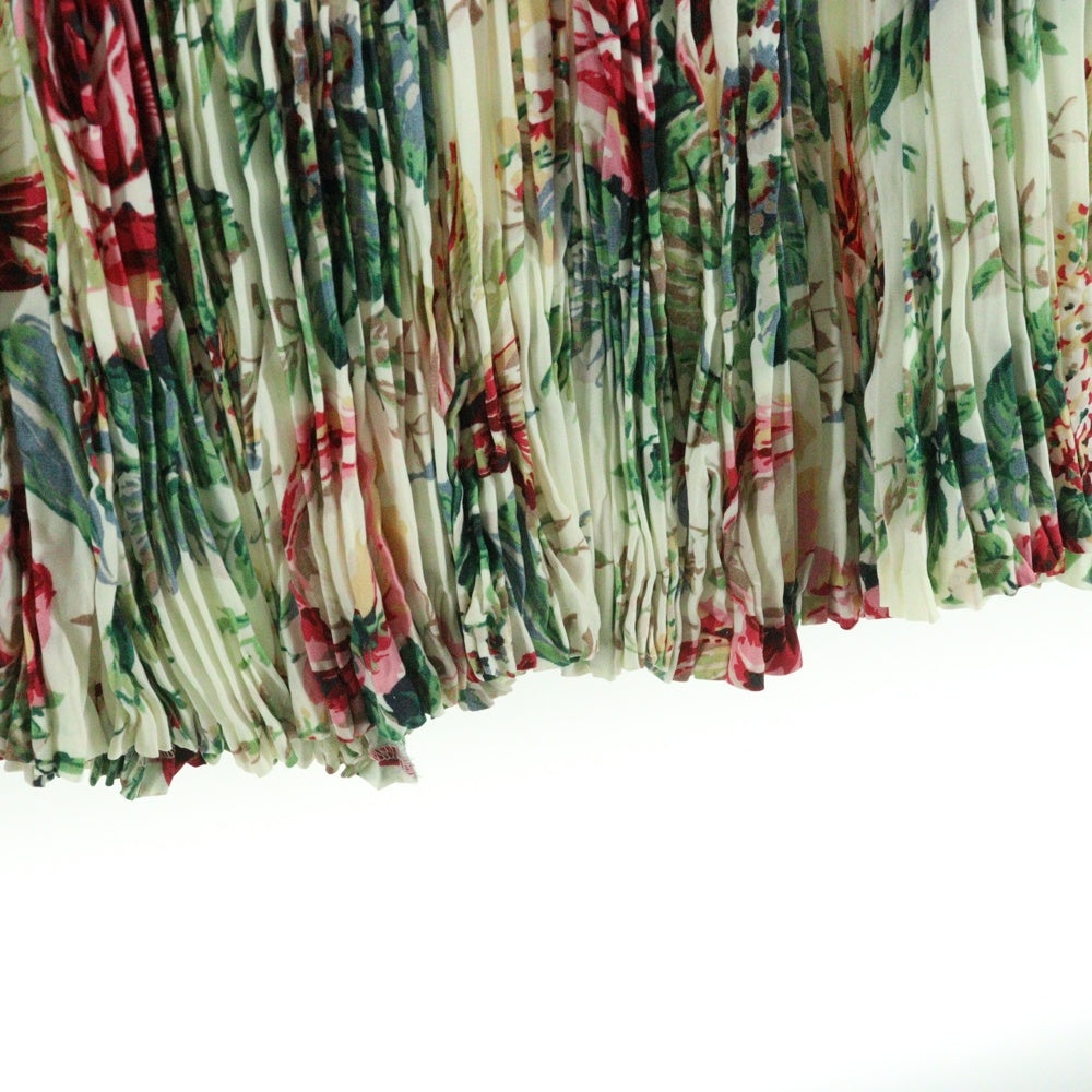 JUNYA WATANABE COMME des GARCONS(ジュンヤワタナベ コムデギャルソン) 18AW フラワープリント プリーツスカート ホワイト/マルチカラー レディース JB-S001