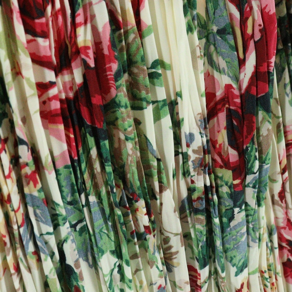 JUNYA WATANABE COMME des GARCONS(ジュンヤワタナベ コムデギャルソン) 18AW フラワープリント プリーツスカート ホワイト/マルチカラー レディース JB-S001