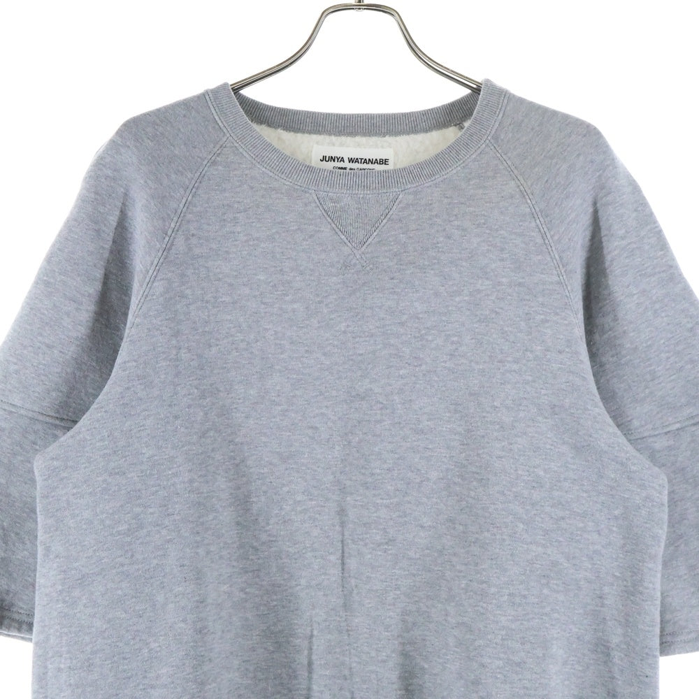JUNYA WATANABE COMME des GARCONS(ジュンヤワタナベ コムデギャルソン) 17AW フレアスリーブ クルーネックトレーナー スウェット グレー XT-T001