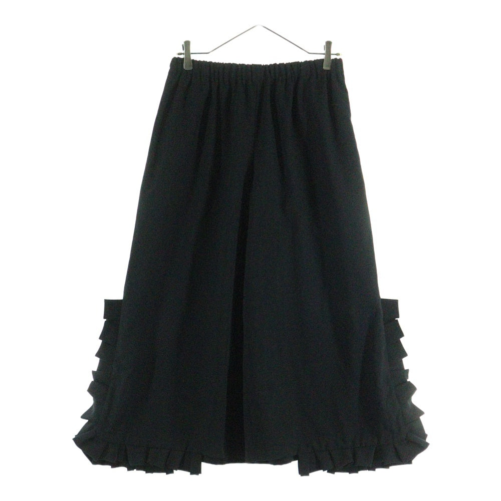 COMME des GARCONS(コムデギャルソン) ウール フリルワイドパンツ ブラック GZ-P005