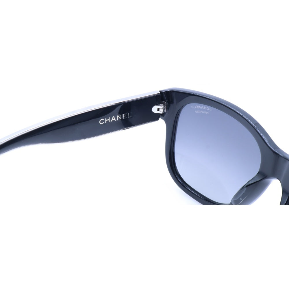 CHANEL(シャネル) サイドロゴ カラーレンズ ウェリントンサングラス メガネ ブラック C501 S8