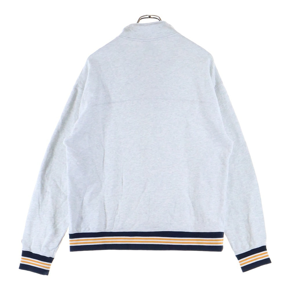 HUF(ハフ) DRAFT PICK HALF ZIP FLEECE ハーフジップ トレーナー スウェット 刺繍ロゴ グレー
