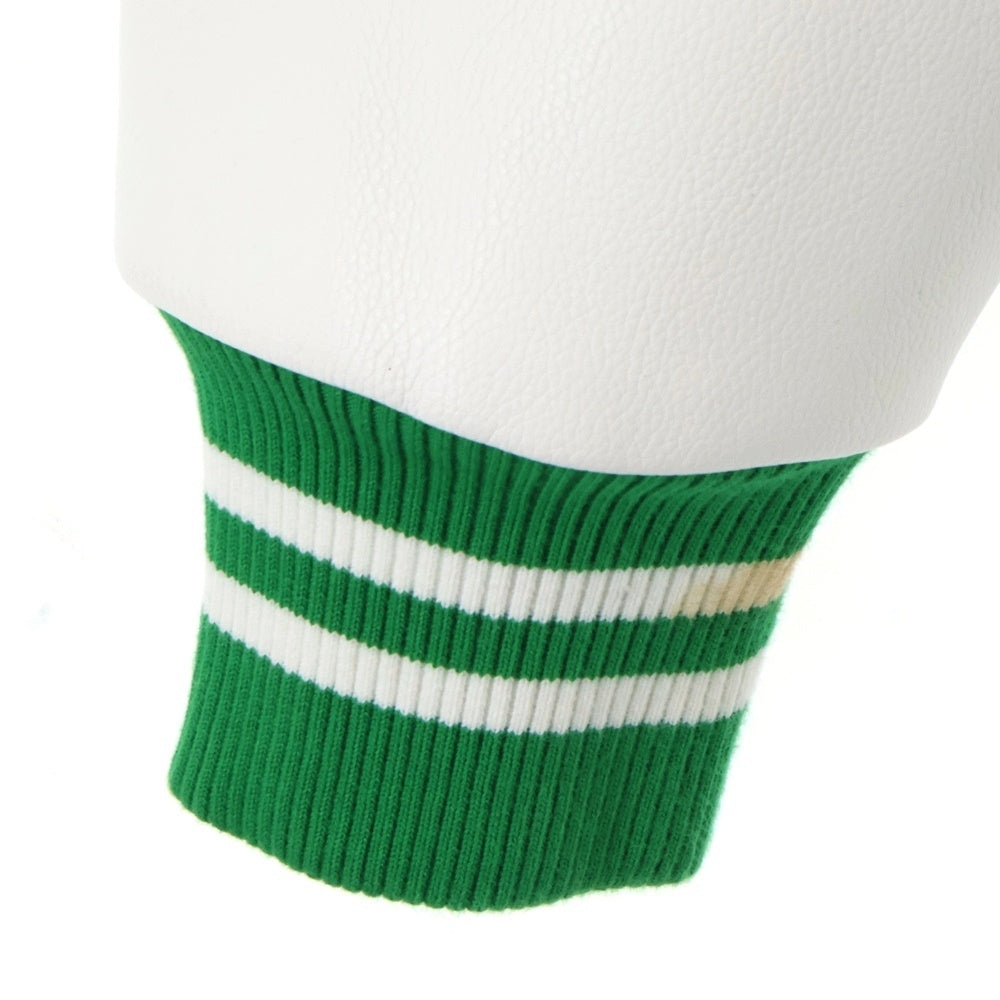 MR.ENJOY DA MONEY(ミスター エンジョイ ダ マネー) ミスターエンジョイダマネー 3TH ANNIVERSARY STADIUM JACKET MEDM00213 3周年記念 スタジアムジャケット スタジャン グリーン/ホワイト