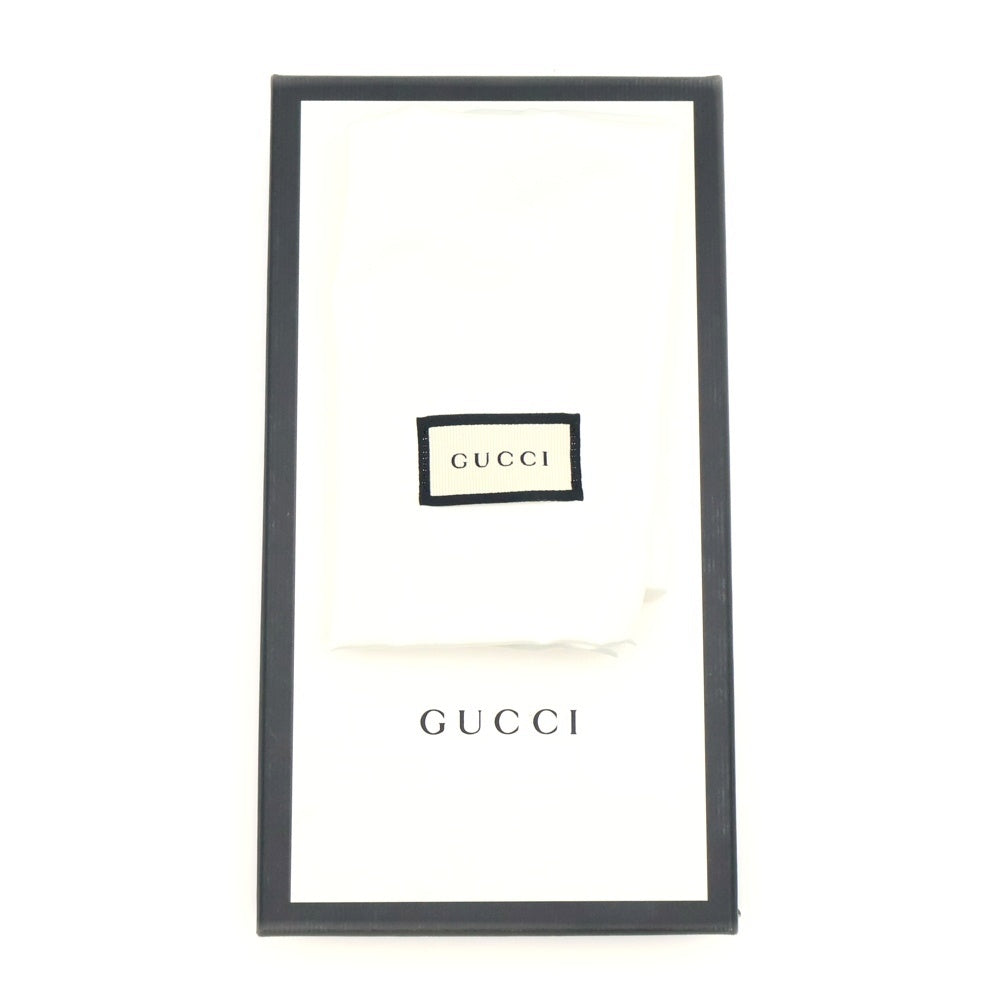 GUCCI(グッチ) ロゴプリント ジップアラウンドウォレット 長財布 レザー ブラック 496317