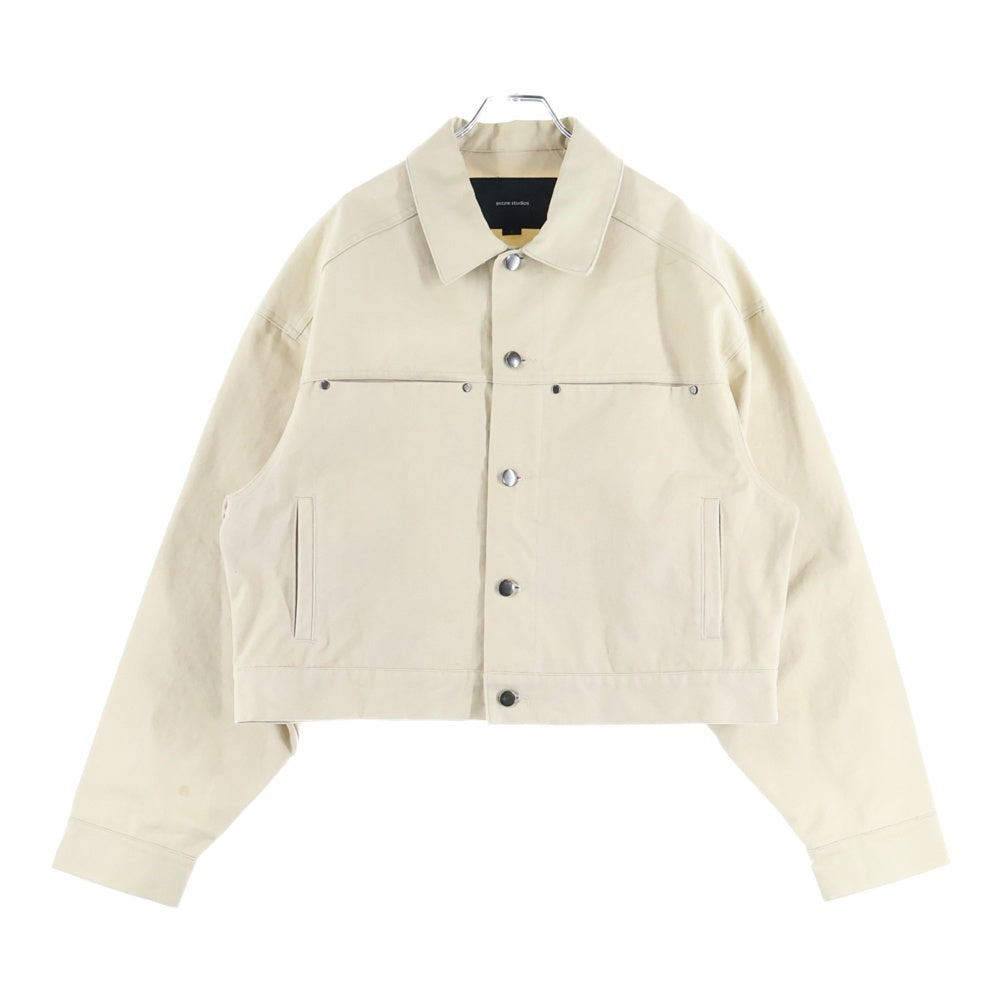 entire studios(エンタイア スタジオ) Workerwear Jacket ES2312C クロップド キャンバスジャケット ベージュ