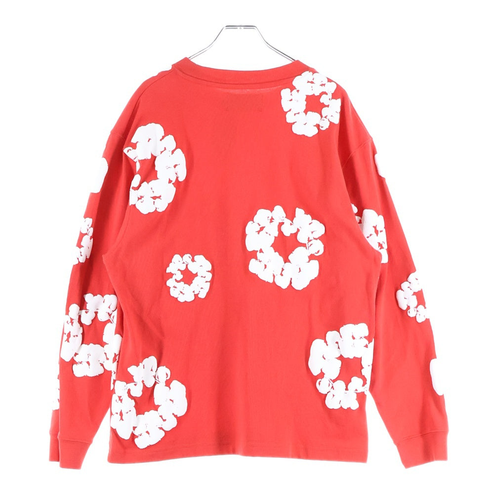 DENIM TEARS(デニムティアーズ) CREW NECK SWEAT SHIRTS クルーネック スウェットシャツ 総柄 レッド