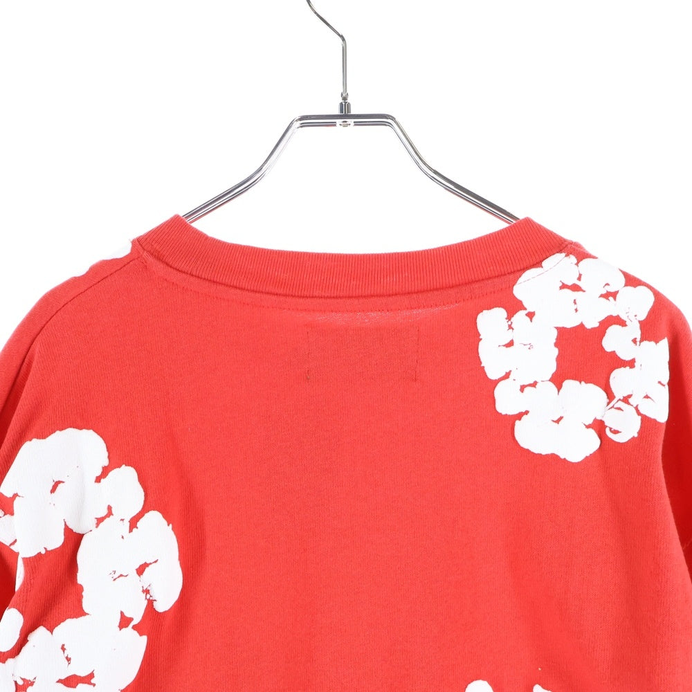 DENIM TEARS(デニムティアーズ) CREW NECK SWEAT SHIRTS クルーネック スウェットシャツ 総柄 レッド