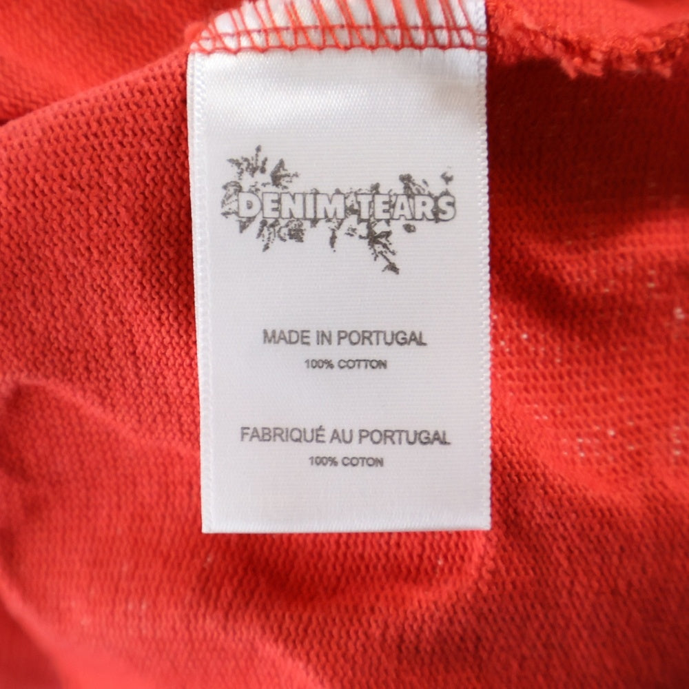 DENIM TEARS(デニムティアーズ) CREW NECK SWEAT SHIRTS クルーネック スウェットシャツ 総柄 レッド