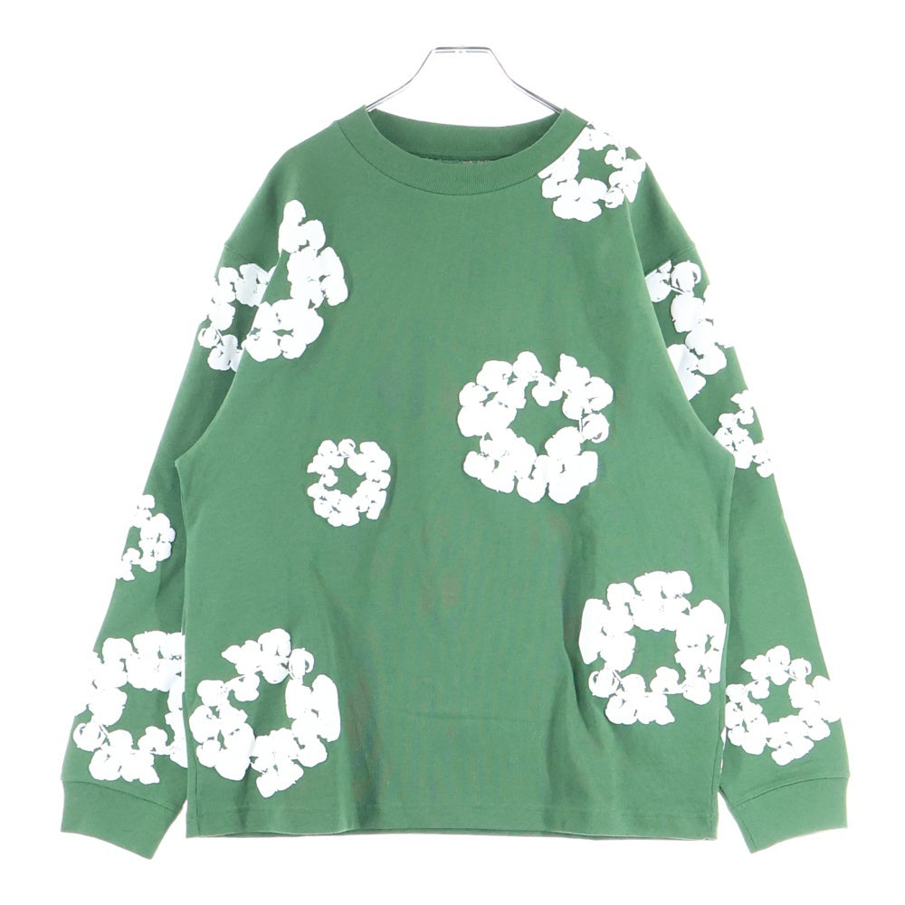 DENIM TEARS(デニムティアーズ) CREW NECK SWEAT SHIRTS クルーネック スウェットシャツ 総柄 グリーン