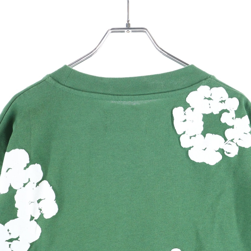 DENIM TEARS(デニムティアーズ) CREW NECK SWEAT SHIRTS クルーネック スウェットシャツ 総柄 グリーン