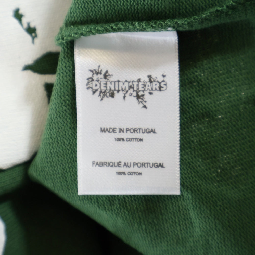 DENIM TEARS(デニムティアーズ) CREW NECK SWEAT SHIRTS クルーネック スウェットシャツ 総柄 グリーン