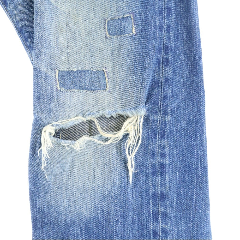 HYSTERIC GLAMOUR(ヒステリックグラマー) SP加工 スタッズ小窓デニムパンツ インディゴ 0243AP17