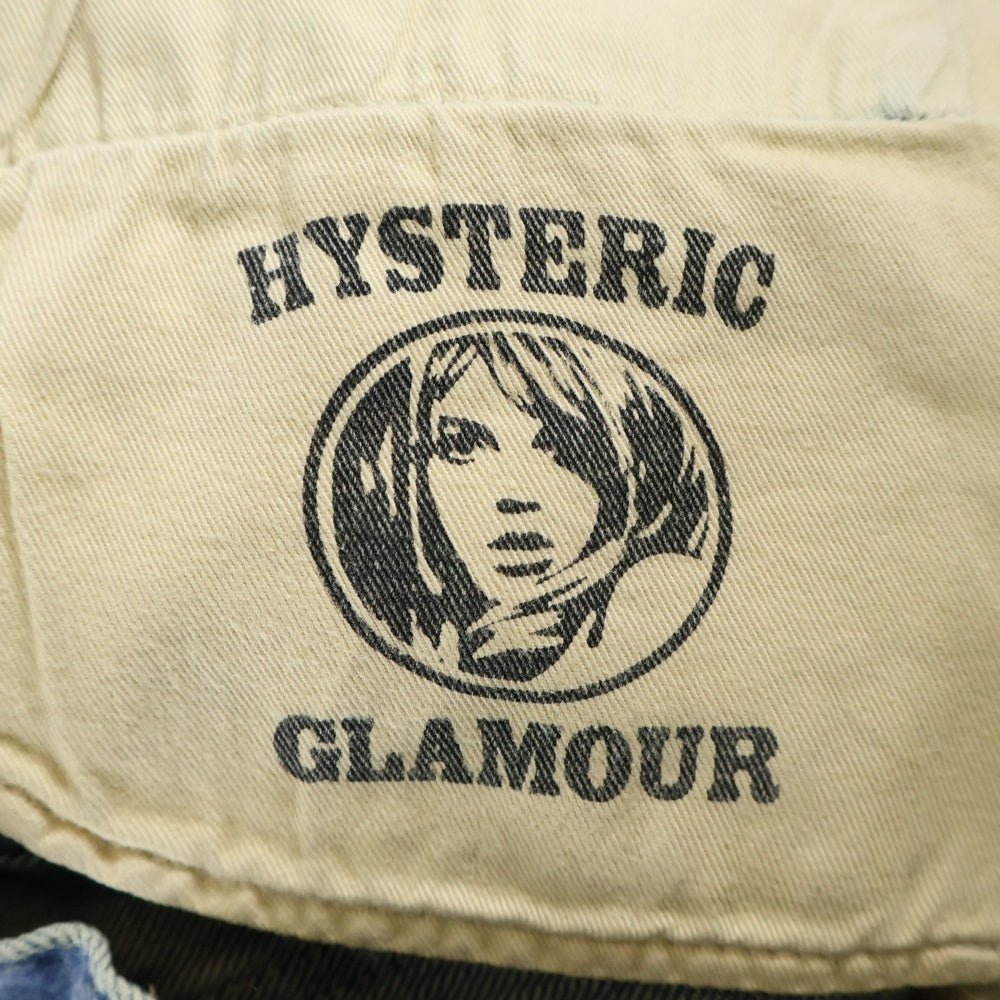 HYSTERIC GLAMOUR(ヒステリックグラマー) SP加工 スタッズ小窓デニムパンツ インディゴ 0243AP17