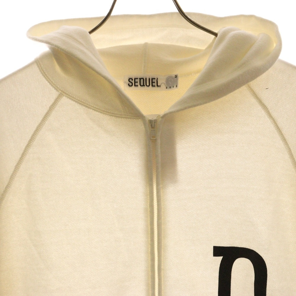 SEQUEL(シークエル) ZIPUP Hoodie ジップアップパーカー ホワイト