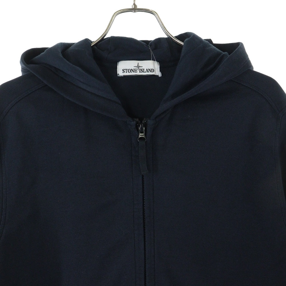 STONE ISLAND(ストーンアイランド) Logo Patch Hoodies 6315607Q5 ロゴパッチ ジップアップフーディー スウェットパーカー ブラック