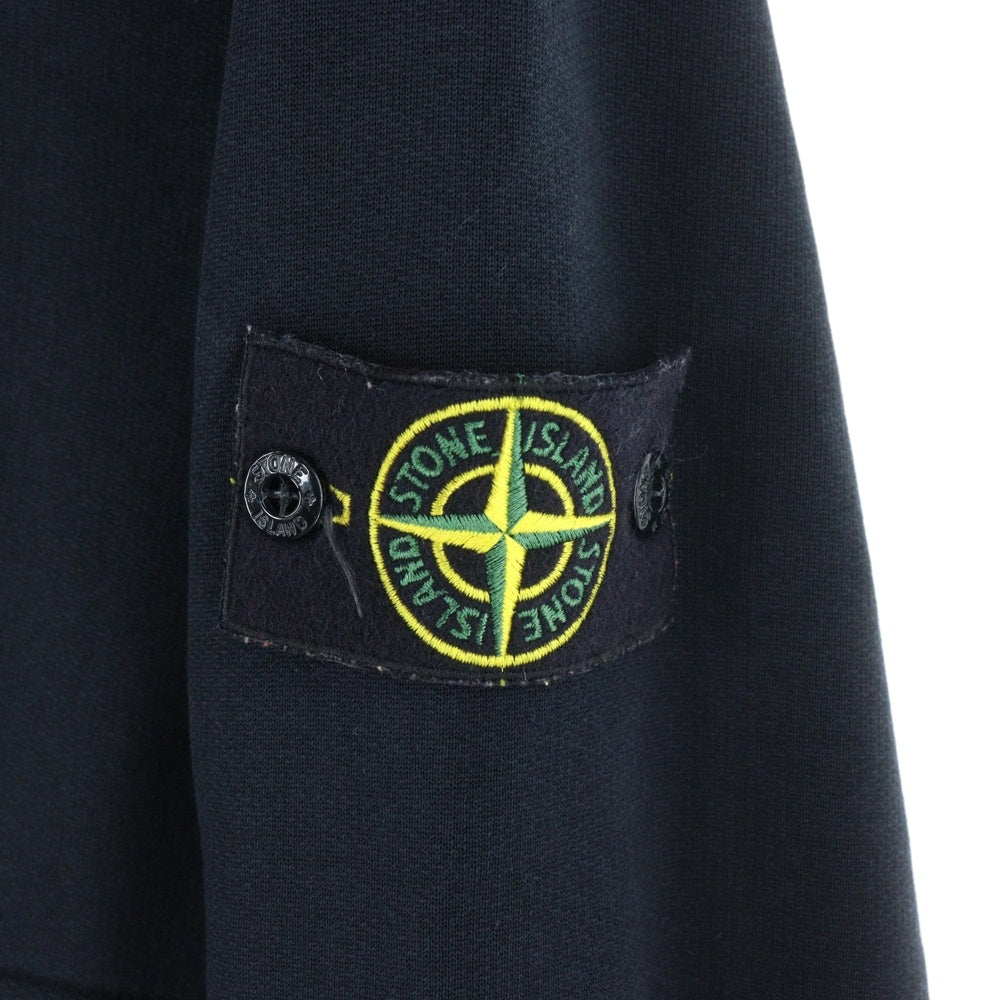STONE ISLAND(ストーンアイランド) Logo Patch Hoodies 6315607Q5 ロゴパッチ ジップアップフーディー スウェットパーカー ブラック