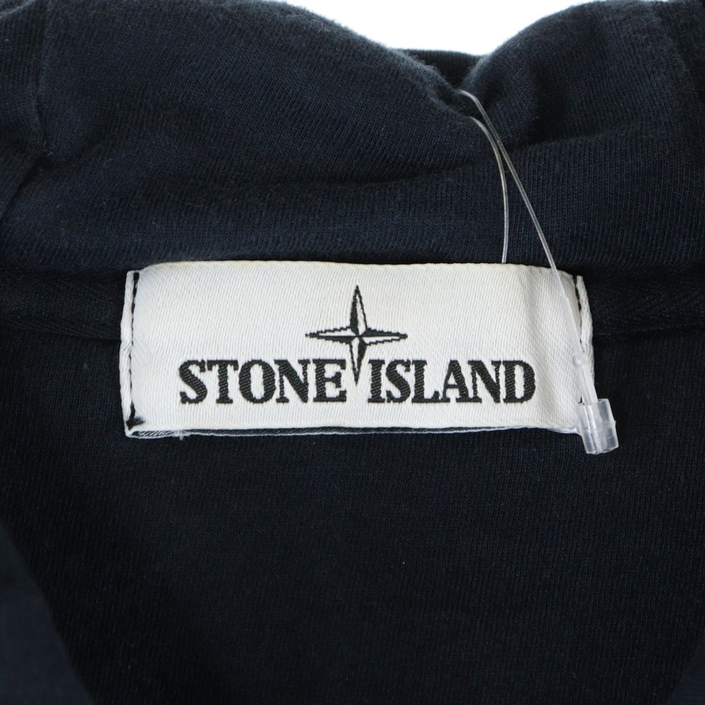 STONE ISLAND(ストーンアイランド) Logo Patch Hoodies 6315607Q5 ロゴパッチ ジップアップフーディー スウェットパーカー ブラック