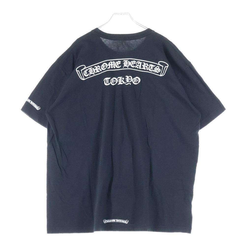 CHROME HEARTS(クロムハーツ) TOKYO 東京限定 バックスクロールラベル 両面プリント半袖Tシャツ カットソー ブラック