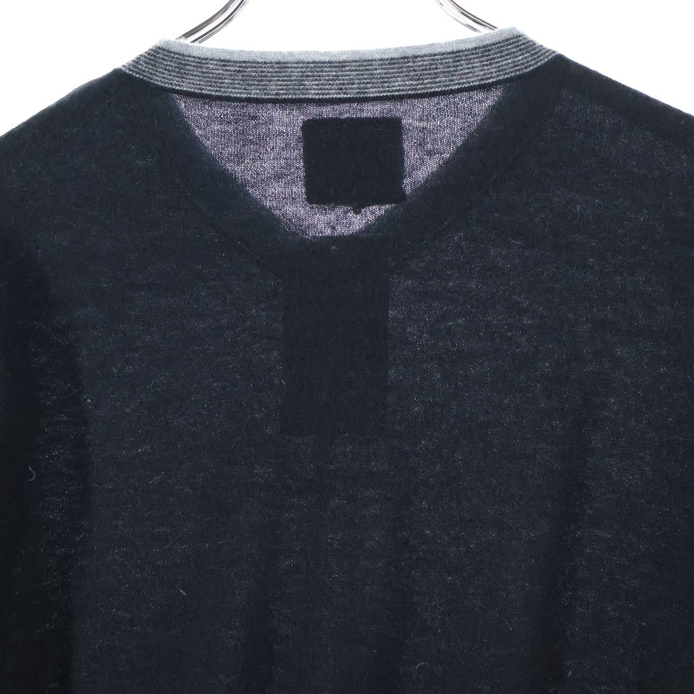 ARMANI COLLEZIONI(アルマーニ コレツィオーニ) カシミヤ Vネック ライトセーター ニットー ブラック HCM28M HC18M