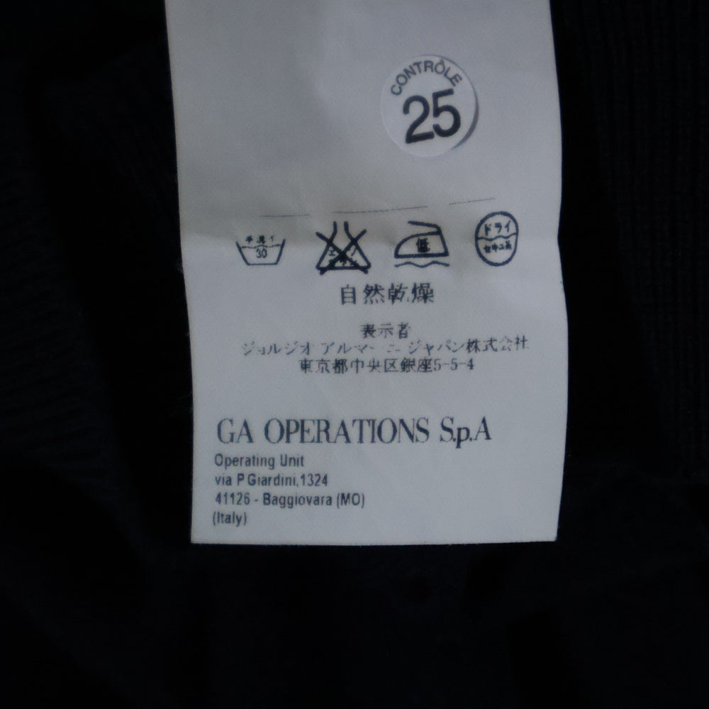 ARMANI COLLEZIONI(アルマーニ コレツィオーニ) コットン Vネック ライトセーター ニット ネイビー 3XCM34 CM37Z