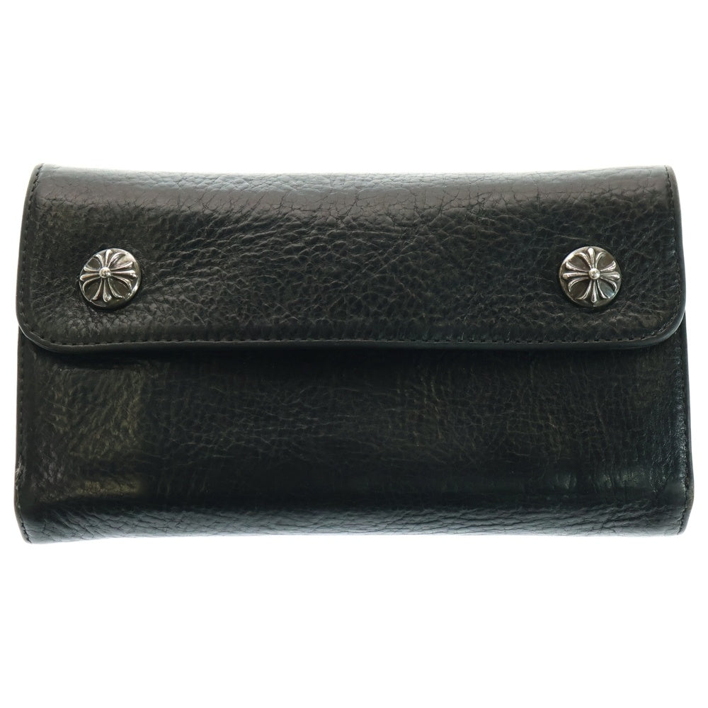 CHROME HEARTS(クロムハーツ) WAVE ウェーブ レザーウォレット 財布 ブラック BCA374