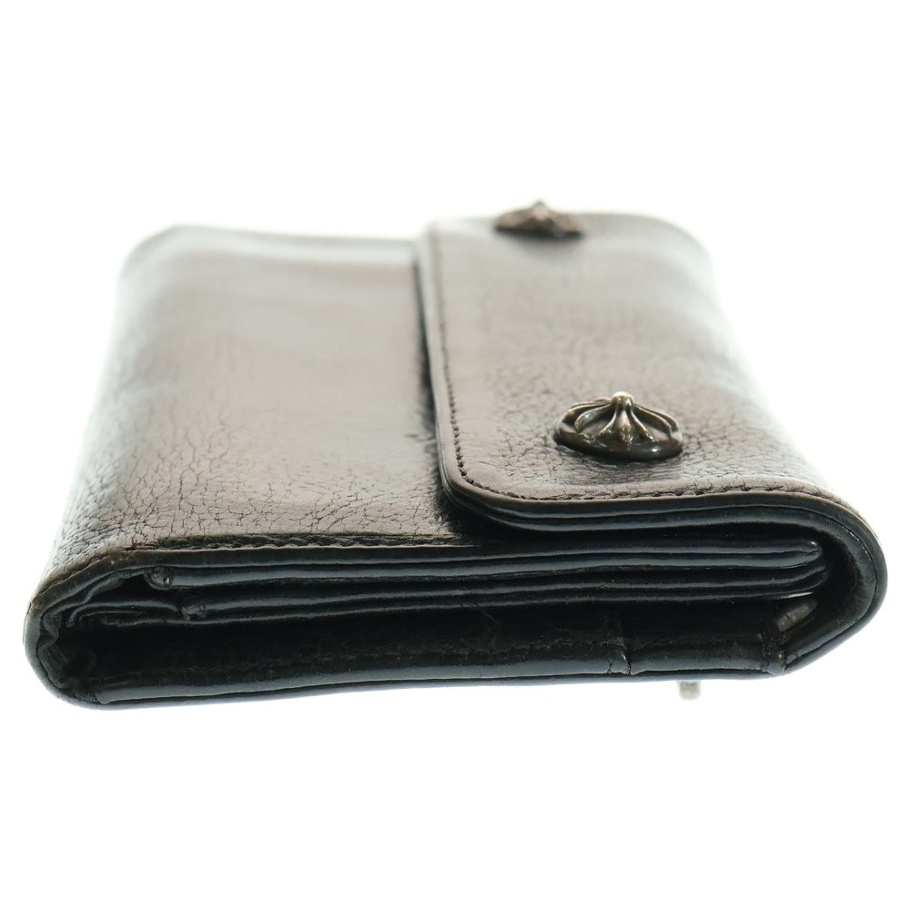 CHROME HEARTS(クロムハーツ) WAVE ウェーブ レザーウォレット 財布 ブラック BCA374